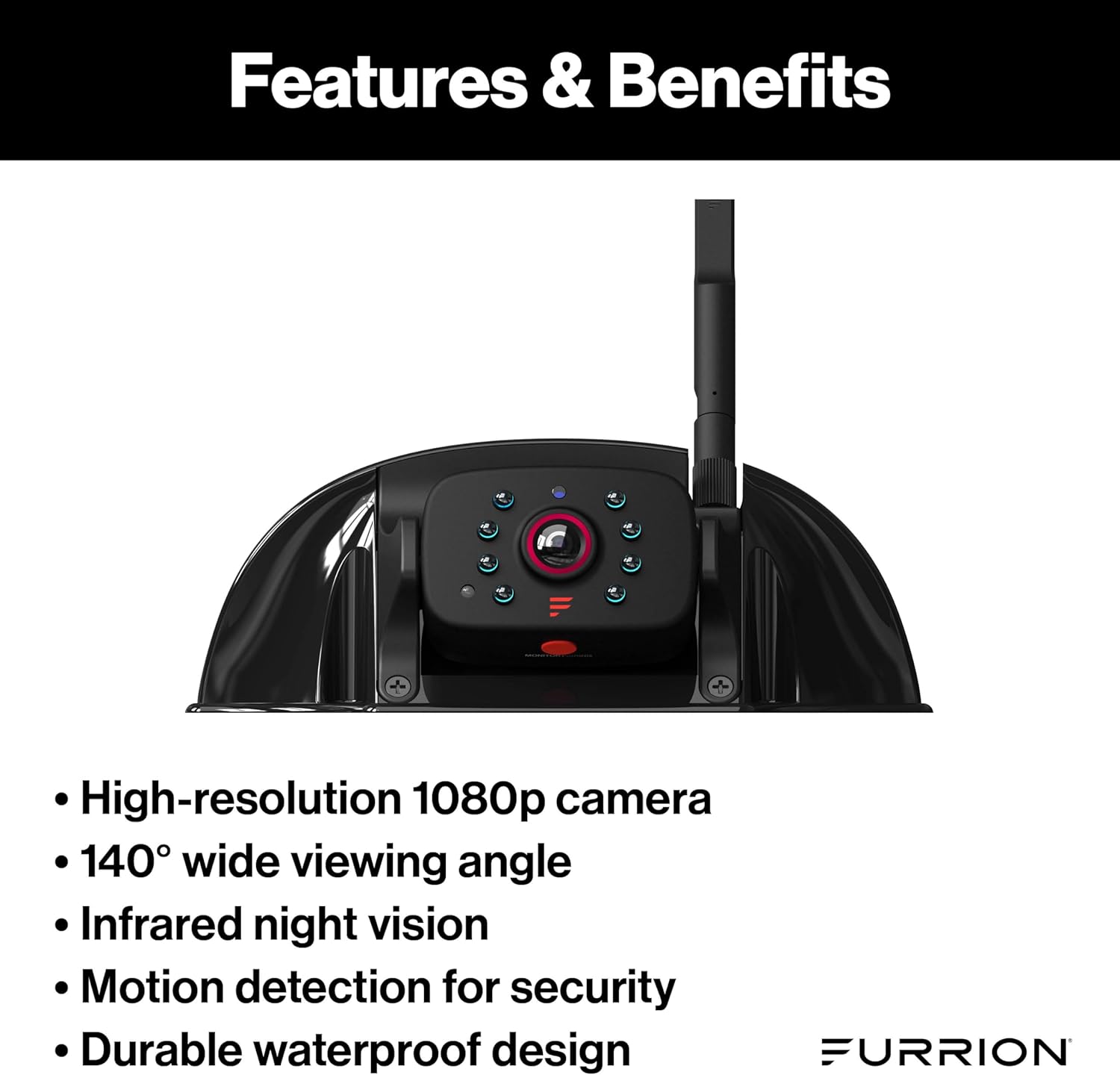 Furrion Vision S+ Sharkfin RV Backup Camera 1080p Wireless FCNFDTASF