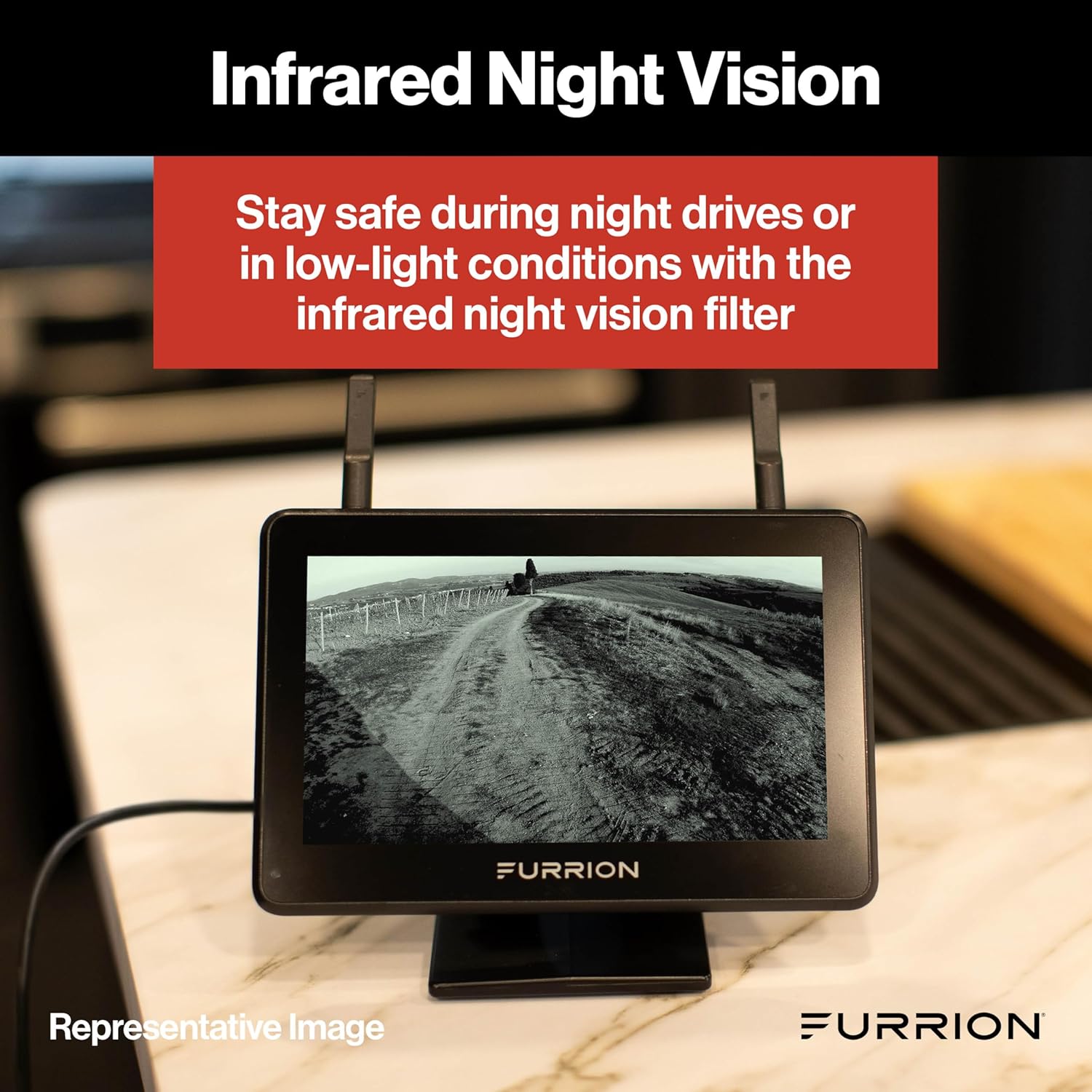 Furrion Vision S+ Sharkfin RV Backup Camera 1080p Wireless FCNFDTASF
