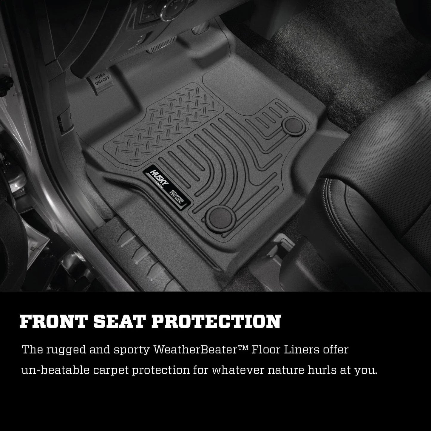Husky Liners WeatherBeater Floor Liner Front 2pc Black SUV | 13321