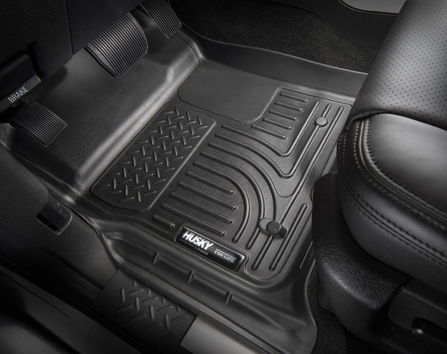 Husky WeatherBeater Floor Liners Ford Expedition Front 2pc Black 13341