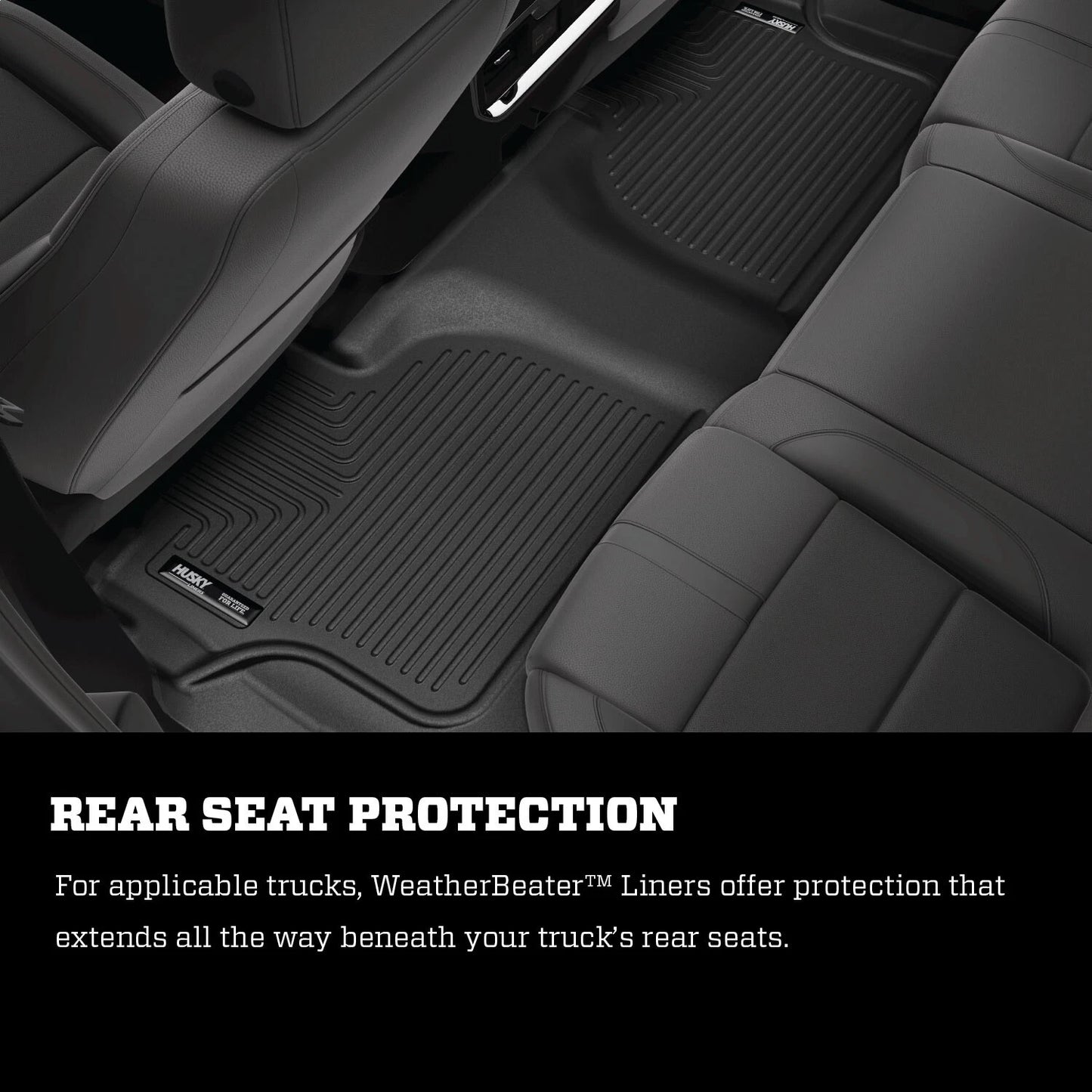 Husky Liners WeatherBeater Floor Liner Front 2pc Black USA | 13481