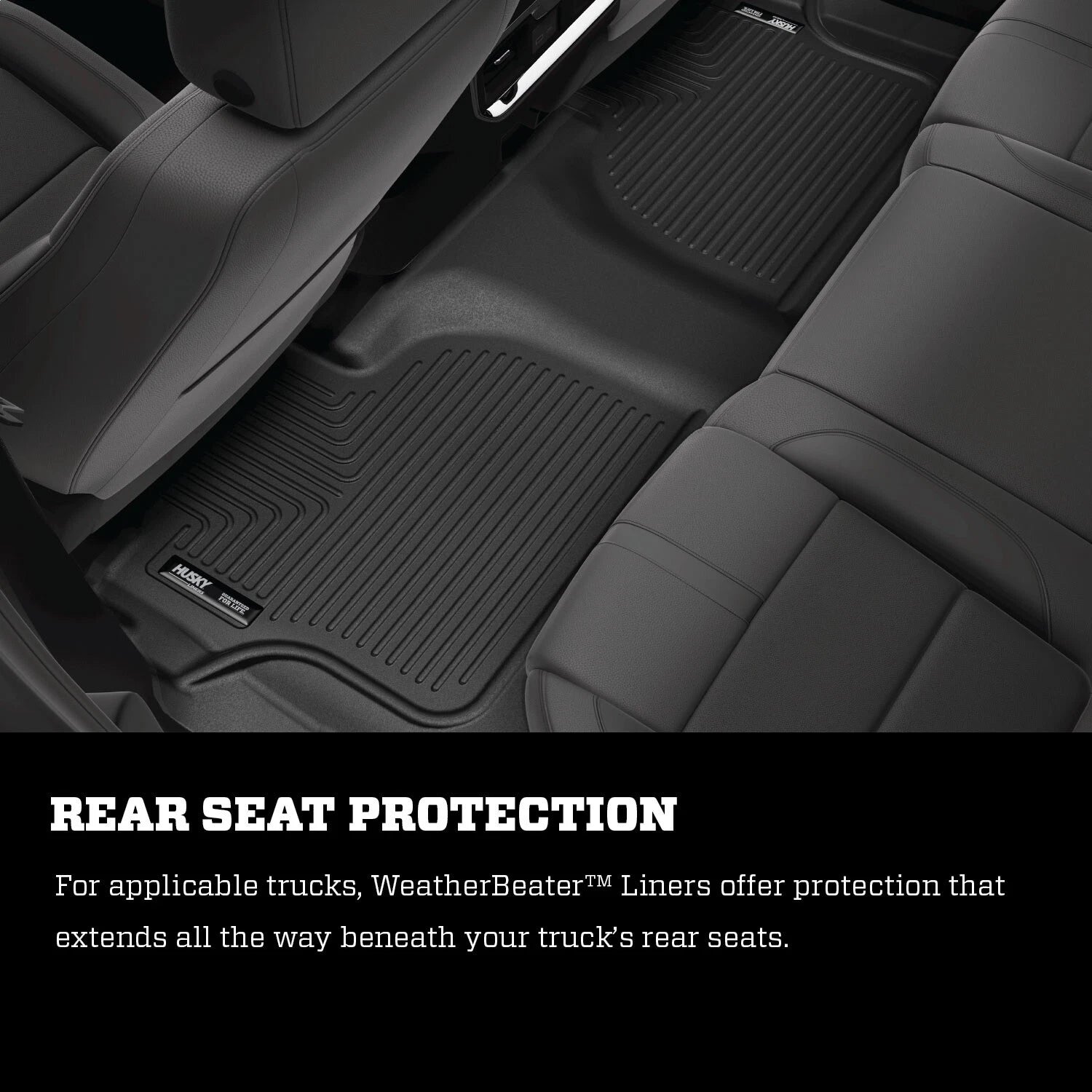 Husky Liners WeatherBeater Floor Liner Front 2pc Black USA | 13481