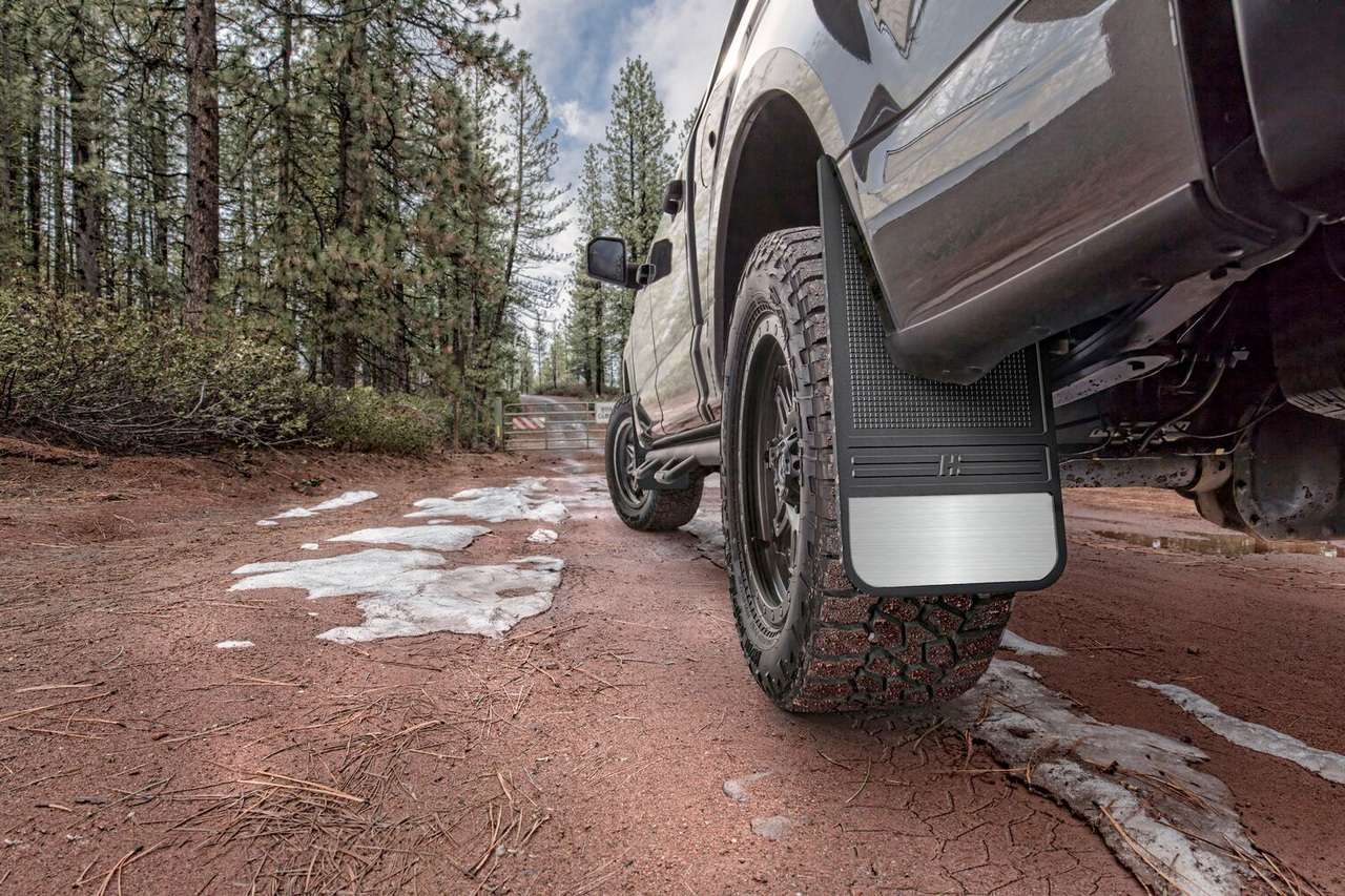 Husky MudDog Rear Mud Flaps 55100 | Universal 12" Wide | Drill-Free | Lifetime