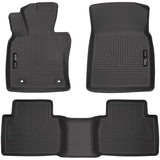 Husky Liners 95731 Weatherbeater Floor Mats – 2018-2024 Toyota Camry FWD, 3-pc Black
