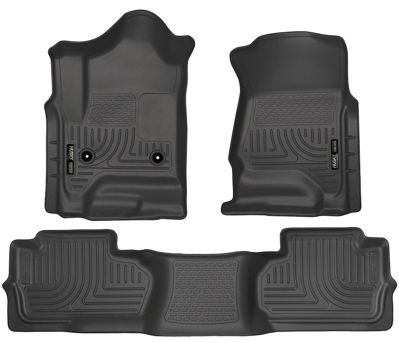 Husky Liners 98241 Weatherbeater Floor Mats – Silverado & Sierra Dbl Cab 2014-2019