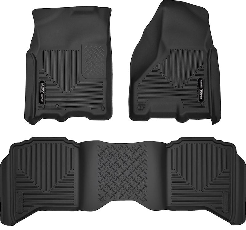 Husky Liners 99001 Weatherbeater Floor Mats – Ram 1500/2500/3500 Crew Cab, 3-pc Black