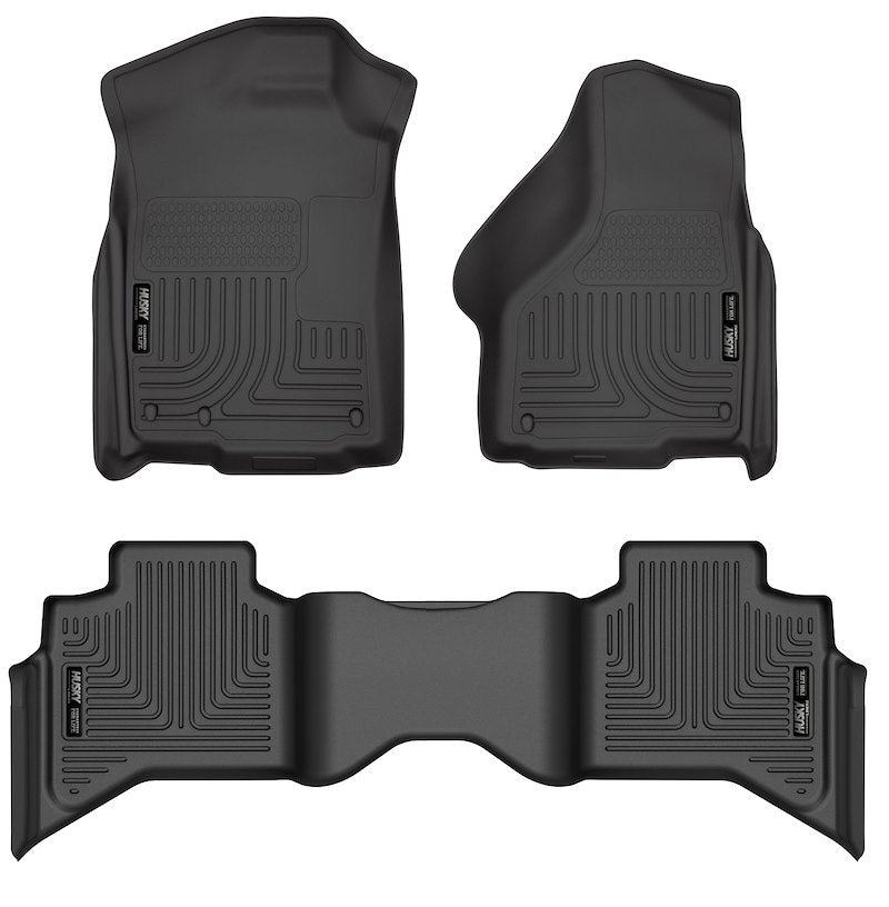 Husky Liners 99011 Weatherbeater Floor Mats – Ram 1500 Quad Cab 2009-2022, 3-pc Black