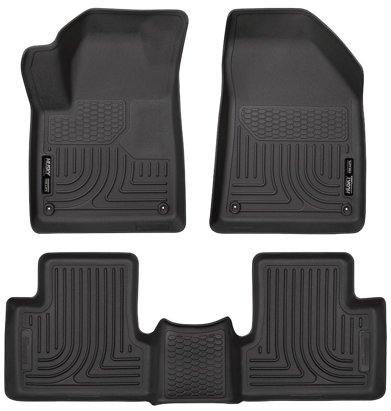 Husky Liners 99091 Weatherbeater Floor Mats – 2015-2023 Jeep Cherokee, 3-pc Black