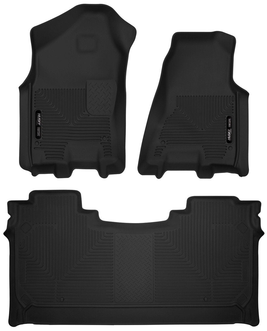 Husky X-act Floor Liners 54608 | Ram 1500 2019-24 | Front & 2nd Row | Lifetime