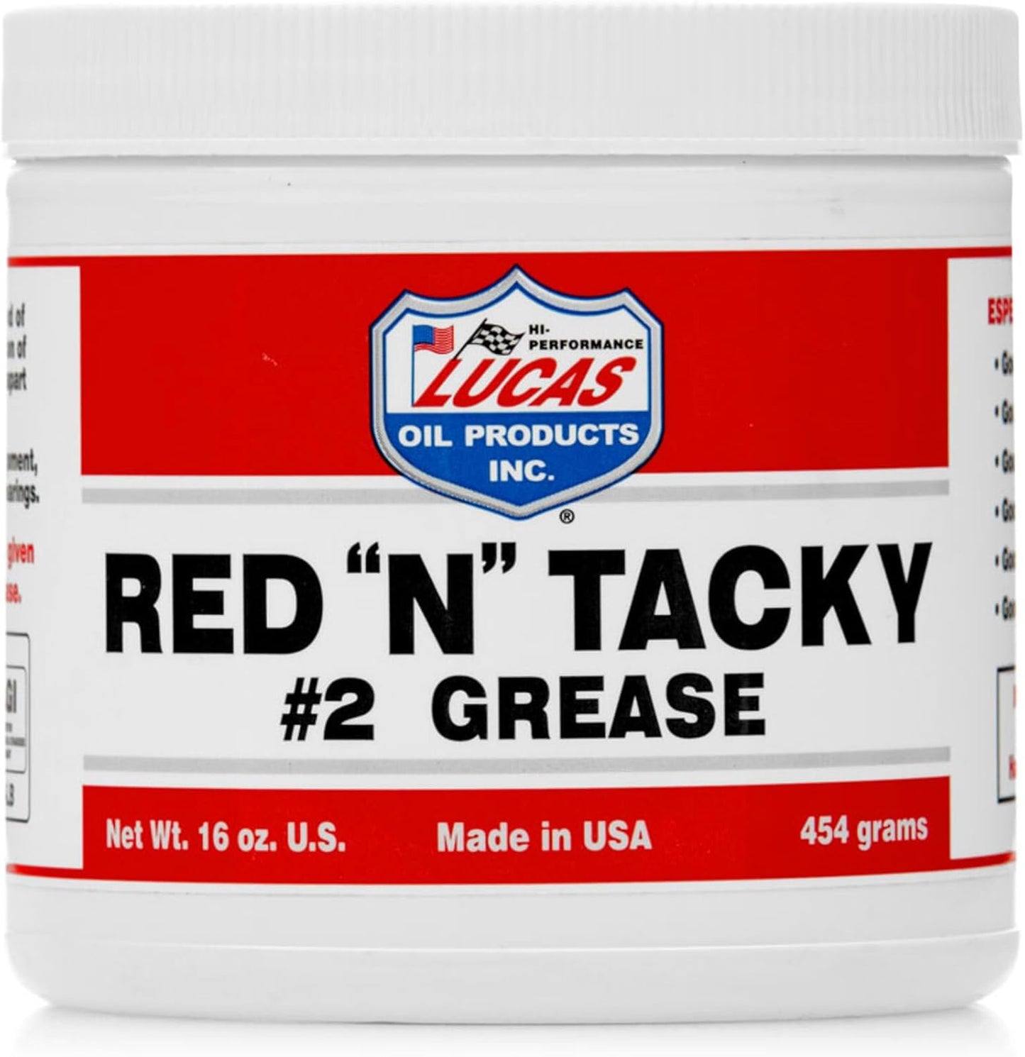 Lucas Oil 10574 Red N Tacky Lithium Grease 14 oz Tube – All Purpose
