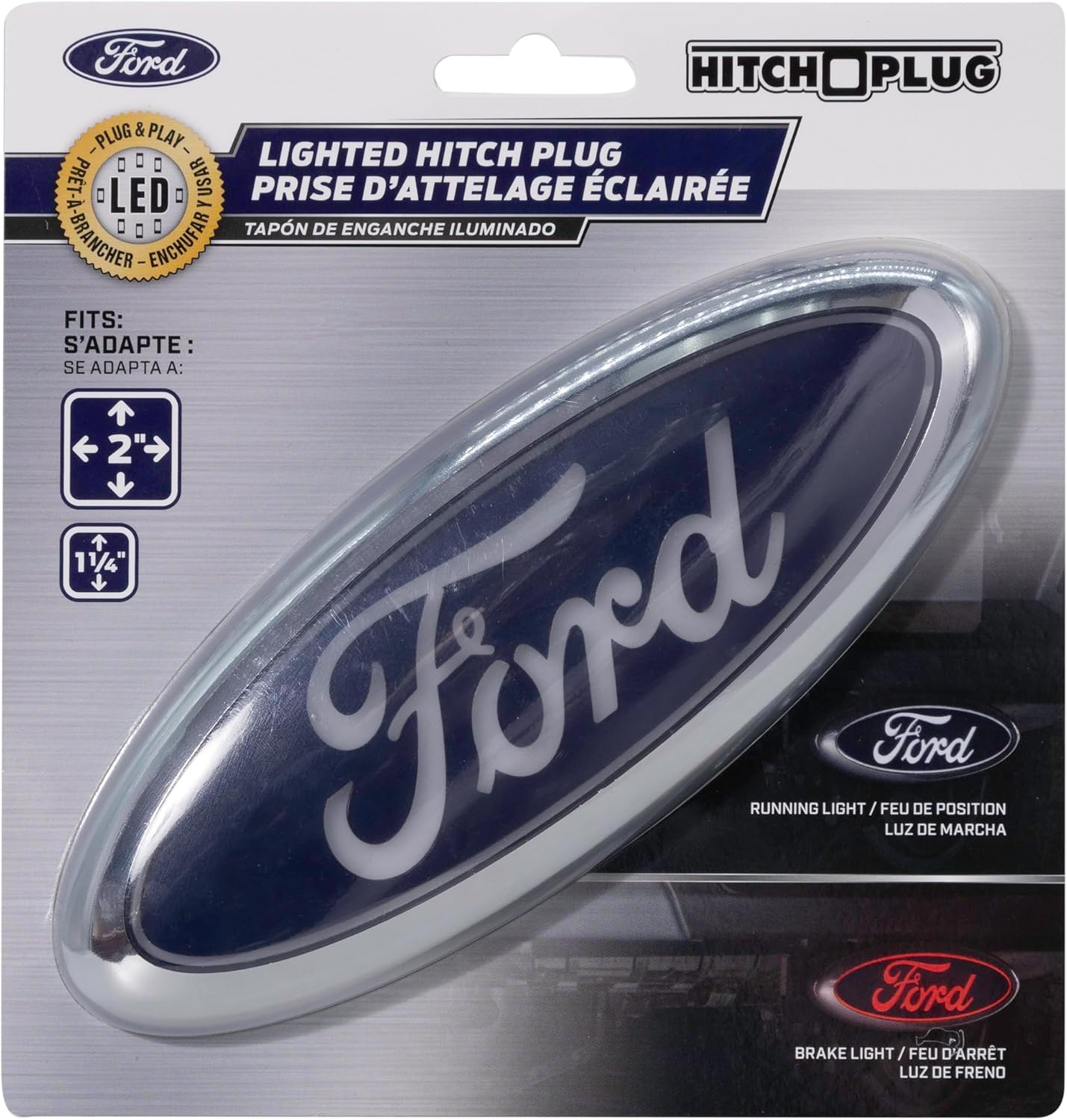 Plasticolor Ford Lighted Hitch Cover LED Brake Light 002317R01